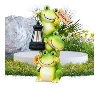 Frog Statue Solar Light - Frog Path Lamps, Garden Lantern Lights for Patio, Lawn Yard Gear with Lantern, Pathway Courtyard Kit for Automatic Night Illumination and Decorative Outdoor Lighting