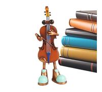 Frog Statues - Decorative Resin Compact Figurines | Adorable Violin Frog Statue for Living Room Shelf Study Nursery Bedside Display Bookshelves Windowsills, Cute Resin Ornament Gift for Home