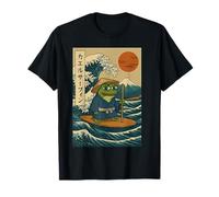 Frog Surfing Japanese T-Shirt