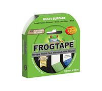 Frog Tape Ruban de masquage multi-surfaces vert pour peinture d'intérieur et décoration pour lignes nettes et sans bavure de peinture 24 mm x 55 m