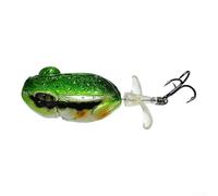 Frog Tracteur Spinnerbait Leurre avec Lame Spirale Rotative Transparente et Crochet Sang Groove pour Eau Douce Bar Brochet Snakehead Fishing (A)