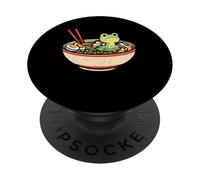 Frog Whisperer Ramen Eater Grenouille Crapaud Têtard Amphibien PopSockets PopGrip Adhésif