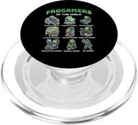 Frogamers of The World Diverse Gamer Frog Graphic PopSockets PopGrip pour MagSafe