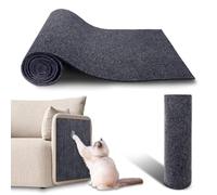 Frogetu 1 tapis griffoir autocollant pour chat - 200 cm x 40 cm - Pour griffer le canapé et le chat - Avec poignée en bois
