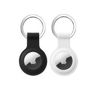 Frogetu 2PCS Porte Clef Airtag Apple,Porte Cle Airtag,Etui Airtag,Airtag Porte Clé,Porte Clef Airtag,Apple Airtag,Coque Air Tag Anti Chute Rayures,pour Clés,Sacs,Bagages,Colliers d'animaux Domestiques