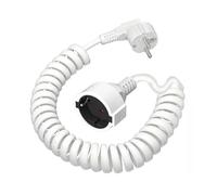 Frogetu 3M Câble de Rallonge Schuko,Câble Spiralé 3 x 1,0 mm²,Petite Rallonge Electrique avec Prise de Sécurité,pour la Maison,Le Bureau