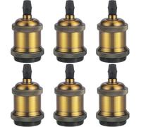 Frogetu 6 Pièces Douille E27 Vintage De Lampe, Solide Céramique Adaptateur, Douille Ampoule, Céramique Adaptateur Support De Lampe, Douille Ampoule en Aluminium pour Plafonniers & Appliques Murales