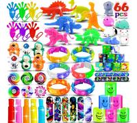 Frogetu 66 PCS Petit Cadeau Anniversaire Enfants Invites, Souvenirs de fêtes d'enfants, Assortiment Accessoire Gadgets Set, Fidget Populaire, Jouets de Fête Pour Enfants, Cadeaux de Noël du Carnaval