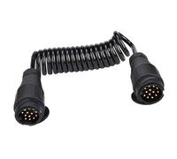 Frogetu Câble spirale 13 broches - Câble de remorque 12 V - Rallonge 3 m - Fiche de remorque 13 broches vers 13 broches - Adaptateur pour attelage de remorque de voiture, camion, caravane, tracteur