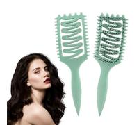 Frogetu Curl Defining Brush,Brosse de Définition des Boucles,Brosse de Coiffage Bouclée,Peigne à Air,à Boucles Professionnelle,à Cheveux En Poils De Sanglier,Peignes à Cheveux
