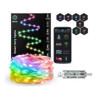 Frogetu Lot de 2 guirlandes lumineuses LED RVB de 10 m - Contrôle de l'application Bluetooth - Synchronisation de la musique - USB - Pour éclairage de Noël, extérieur et intérieur - Décoration de fête
