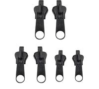 Frogetu Lot de 6 curseurs de rechange pour fermeture éclair, 3 tailles Tirette Fermeture Eclair,Zipper Pull amovible,zip fermeture Remplacement,pour vêtements, vestes, sacs à main, bagages