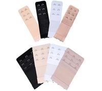 Frogetu Lot de 8 Extensions Soutien-Gorge,Rallonge Soutien Gorge,Soutien-Gorge d'extension de Soutien-Gorge à 3 Eangées 2 Crochets 3 Crochets,Doux Confort Élastique,pour Femme