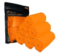 FROGG TOGGS Chilly Pad Cooling Towel Multi Pack Serviette rafraîchissante, Orange, Lot de 6, 29"x3" Mixte