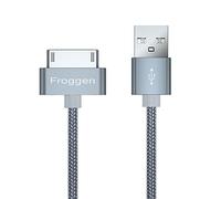 Froggen Câble USB de synchronisation 30 broches compatible avec iPhone 4/4S, iPhone 3G/3GS, i-Pad 1/2/3, i-Pod 1,1 m