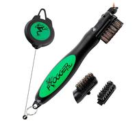 Frogger Nettoyant Golf BrushPro | Nettoyage Rapide des rainures de Club pour de Meilleurs tirs | Poignée Ergonomique Confortable | Têtes de Brosse de qualité supérieure, Nettoyeur de rainures