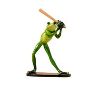 Froggie Jean Gfm908 Statue de grenouille et danseuse étoilée pour personnification d'amphibien, étang, marais, forêt tropicale, sculpture décorative (vert, 13 x 22 cm)