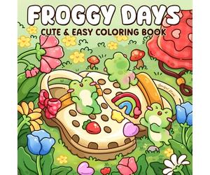 Froggy days: A Cute Frog Coloring Book Featuring Fun Adventures with Cheerful Froggy Friends for Adults and Teens, Calming Designs for Relaxation