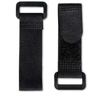 FrogJim 25x bande toison et crochet 10cm avec boucle, noir, 20mm de largeur, Sangle auto-agrippant, attache-câble réutilisable en nylon KSE1025