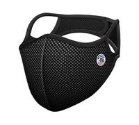 FROGMASK - Masque de Protection Anti-Pollen Anti-Pollution Vélo Moto Lavable Réutilisable Noir Large 1 Filtre FFP2 Inclus Made in France Livraison Offerte
