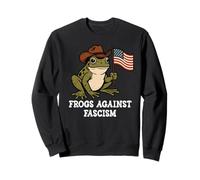 Frogs Against Fascism Anti-Fascism Off to Fight Fascism Frog Sweatshirt