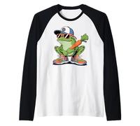 Frogs Amphibian Kids, Eating Taco Funny Frog Manche Raglan