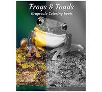 Frogs & Toads Grayscale Coloring Book