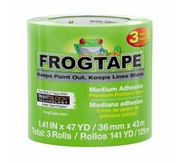 FrogTape Lot de 3 rouleaux de ruban adhésif multi-surfaces Vert 3,6 cm x 45,7 m