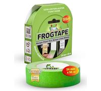 FrogTape Multi Surface Ruban de Masquage 24mm x 55m, Adhésif Peintre avec Technologie PaintBlock, Lignes Nettes, Enlèvement Sans Résidus, Scotch Peinture pour Bois Verre Métal, Vert