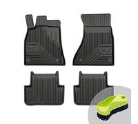 Frogum N° 77 Lot de 4 tapis de sol en caoutchouc pour Audi A4 B8 (2007-15), Audi A4 B8 Allroad (2007-15) | Qualité supérieure / matériau TPE durable | Fabriqué en UE | Brosse d'ameublement gratuite