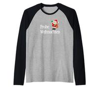 Frohe Weihnachten German Merry Christmas Père Noël Manche Raglan