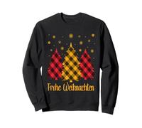 Frohe Weihnachten Merry Christmas Trees Drapeau Allemand Couleurs Sweatshirt
