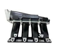 Froid Entrées Pour Voiture Kit Collecteur d'admission en tôle d'acier pour moteur Honda série K K20 K24 Entrées d'air(Black)
