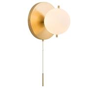 FROIDEXG Applique Murale avec Interrupteur À Tirette Appliques Murales Modernes avec Abat-Jour en Verre Globe Applique Murale pour Chambre Salon Salle À Manger 1 Paquet/2 Paquets