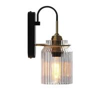 FROIDEXG Applique Murale Câblé Applique Murale Lanterne en Verre Moderne E27 Edison Applique en Métal Luminaire Intérieur Simple Luminaires pour Salon Salle À Manger Chambre