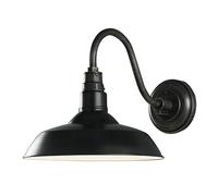 FROIDEXG Applique Murale Extérieure Grange E27 Applique Murale Étanche IP65 Applique Murale Extérieure Rétro Ferme Fer Noir Vintage Applique Murale Industrielle pour Cour Jardin Garage Couloir