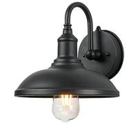FROIDEXG Applique Murale Extérieure Noir Vintage Finition Mat Applique Murale Extérieure Étanche Et Antirouille Applique Murale Col De Cygne Grange Lumière pour Cour Jardin Garage