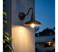 FROIDEXG Applique Murale Exterieure,Vintage Fer Lampe d'extérieur, étanche Jardin Lampe Murale E27,Rustique Applique murale extérieure pour garage, balcon, terrasse, marron (ampoule non incluse)