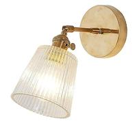 FROIDEXG Lampe murale Vintage Lampes murales en verre avec interrupteur Lampes murales d'angle réglable Laiton Wall Sconces E27 Socket Dressing Lights pour salon salle à manger