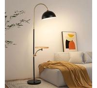 FROIDEXG Moderne Stehlampe Mit Tablett, Schwarz, Klassische Leselampe, Hohe Lampe, Schlichtes Design, Dimmbare Stehlampe Für Schlafzimmer, Büro, Kinderzimmer, Lesen, Arbeiten