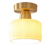 FROIDEXG Plafonnier en Céramique Petit Plafonnier E27 en Laiton Plafonnier Maison Couloir Balcon Près des Plafonniers pour Salon Chambre 1 Pack / 2 Pack