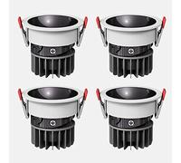 FROIDEXG Profond Caché Anti-éblouissement COB Salon Spot Ménage Encastré LED Downlight Chambre Salle À Manger Rondelle Murale Dimmable 7W/10W/12W Plafonnier 1 Pack/4 Pack