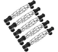 Frolahouse Lot de 5 poignées de placard en céramique style rétro pour meubles, armoire, tiroir, cuisine, salle de bain - Noir et blanc