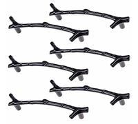 Frolahouse Lot de 6 poignées de porte en alliage de zinc noir en forme de branche d'arbre, poignée de tiroir, poignée de boîte de rangement, avec vis de montage (distance entre les trous 128 mm)