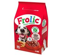 Frolic Complete Croccantini pour Chien, Nourriture sèche au goût de Boeuf, Carottes, céréales, 4 Sacs de 1,5 kg