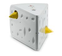 PetSafe - Jeu Automatique Cheese, Jeu de Cache-Cache Stimulant pour Chat avec Deux Souris, en Plastique d’intérieur à Pile, s’éteint au Bout de 15 Min