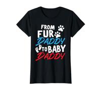 « from Fur Daddy to Baby Daddy » - Annonce de Naissance du père à Son bébé T-Shirt Graphique avec Valeur, Femme, Noir, XL