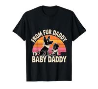 from Fur Daddy to Baby Daddy Progrès de la paternité - T-Shirt Graphique avec Valeur, Homme, Noir, S