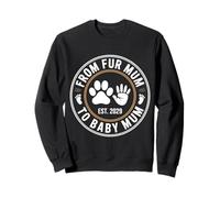 from Fur Mum to Baby Mum Est 2029 First Mother's Day Sweatshirt