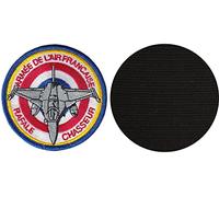 FROM HAWAII WITH LOVE - 435D - Diametre 8 cm - Ecusson Patch Brodé Avec Scratch Cousu Au Dos + Carré Scratch A Coudre, Face Opposé 10 cm x 10 cm Offert/Avion Militaire Rafale France
